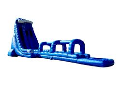 27' Blue Crush 2 Lane Run 'N' Splash Combo Water Slide