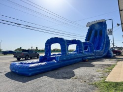 IMG 3121 1744650657 27' Blue Crush 2 Lane Run 'N' Splash Combo Water Slide