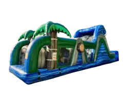 40ft Long Blue Tropical Wet & Dry Obstacle course